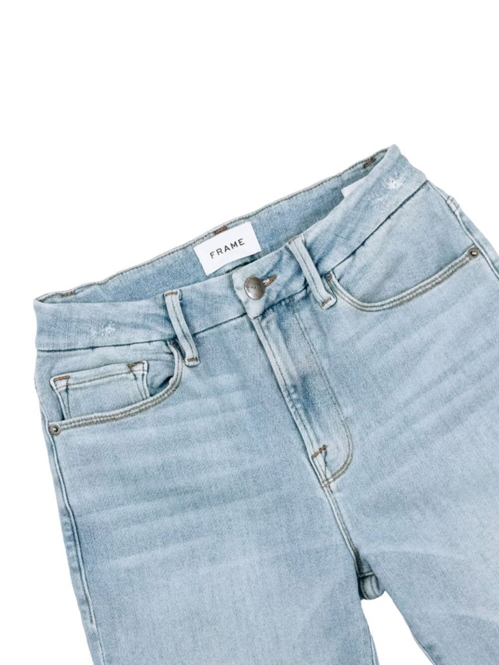 FRAME Le Crop Mini Boot Jeans 28 Alemany Road Light Wash LCMBRA801 - Picture 7 of 15